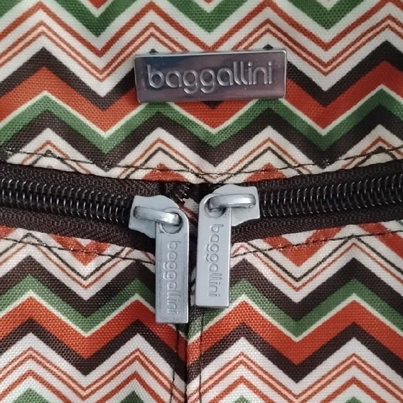 Baggallini Chevron-Pattern Shoulder Hobo Bag in Brown - Picture 2 of 6